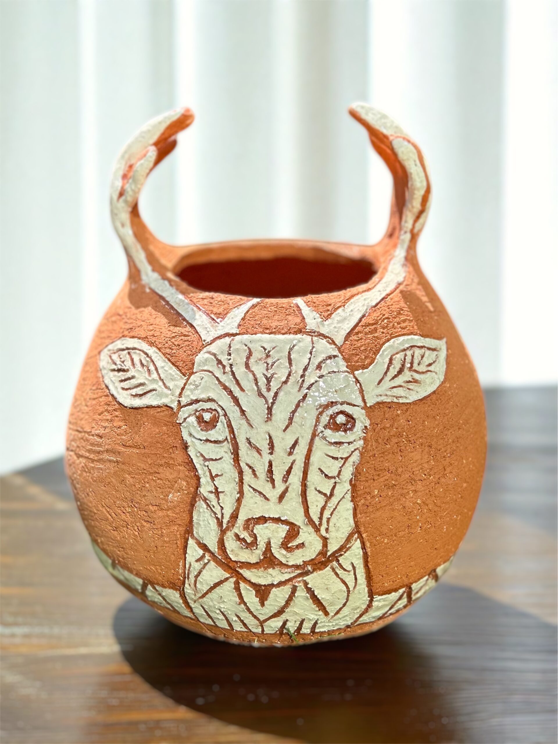 Antlers and Echoes ceramic sculpture